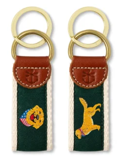 All American Retriever Ribbon Key Fob