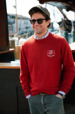 American Yacht Club Sweater (Men's)- Red