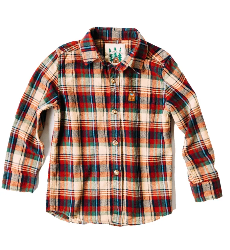 Apple Cinnamon Kids Flannel Shirt