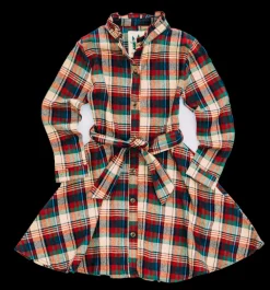 Apple Cinnamon Kids Flannel Dress