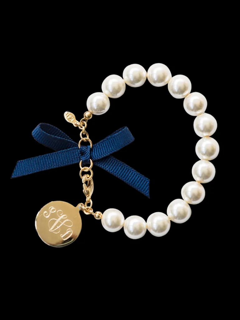 Classy Girls Wear Pearls Monogram Bracelet