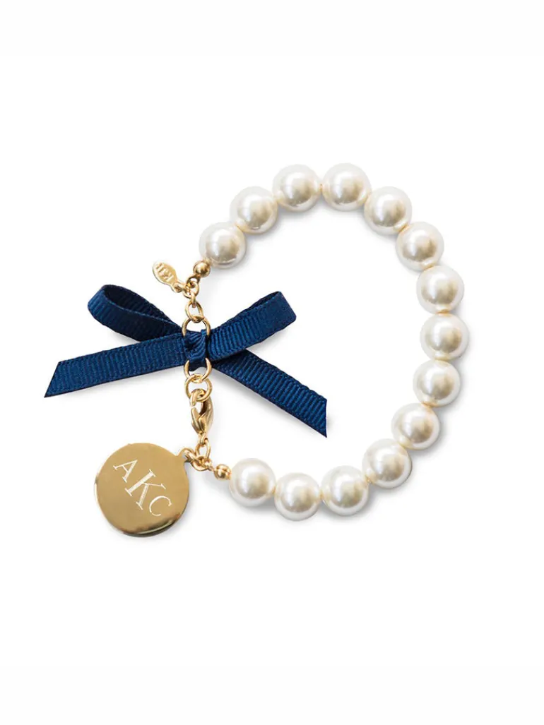 Classy Girls Wear Pearls Monogram Bracelet