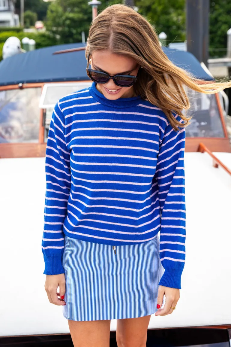 Coastal Cobalt Rollneck Sweater