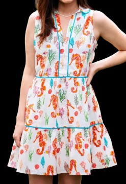 Coral Seahorse Dress