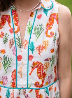 Coral Seahorse Dress