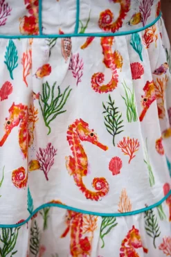 Coral Seahorse Dress