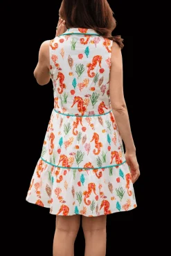 Coral Seahorse Dress