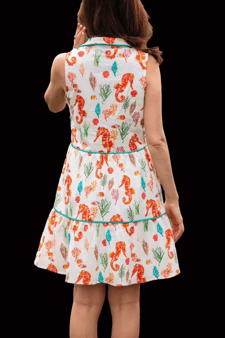 Coral Seahorse Dress
