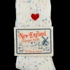 Cream Heart Donegal Socks