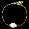 Golden Tide Pearl Knot Bracelet