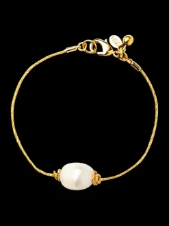 Golden Tide Pearl Knot Bracelet