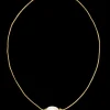Golden Tide Pearl Knot Necklace