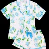 Hydrangea Drawstring Shorts Pajama Set