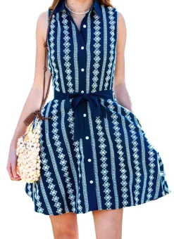 Isabella Floral Embroidered Shirtdress