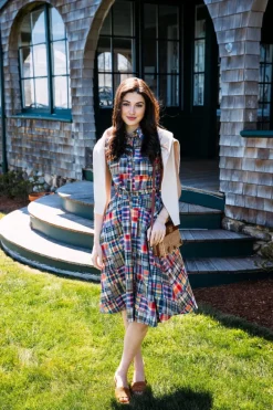 Jacqueline Patchwork Madras Shirtdress