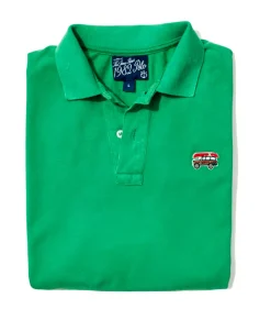 Jeep® x KJP Classic Wagoneer Pique Polo Shirt in Green