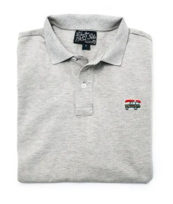 Jeep® x KJP Classic Wagoneer Pique Polo Shirt in Grey