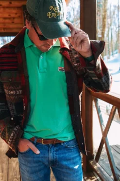 Jeep® x KJP Classic Wagoneer Pique Polo Shirt in Green