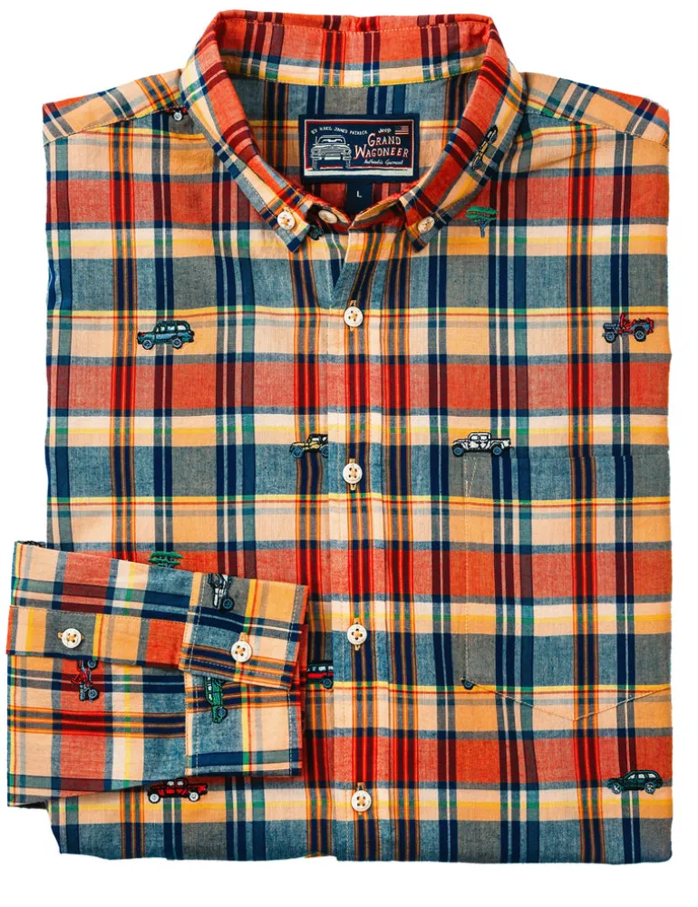 Jeep® x KJP Embroidered Madras Shirt- Men's