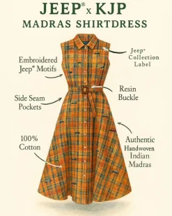 Jeep® x KJP Embroidered Madras Dress