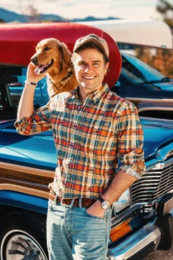 Jeep® x KJP Embroidered Madras Shirt- Men's