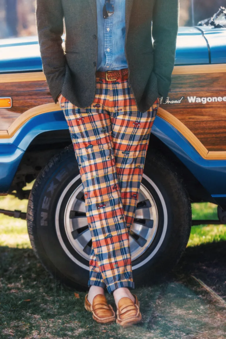 Jeep® x KJP Embroidered Madras Pants- Men's