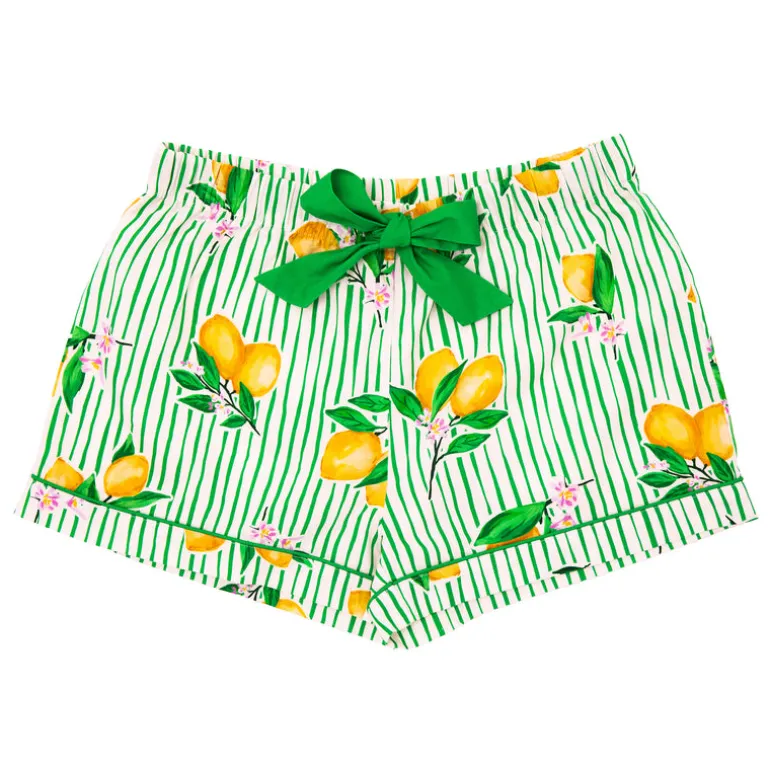 Lemon Grove Drawstring Shorts Pajama Set