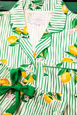 Lemon Grove Drawstring Shorts Pajama Set