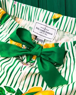 Lemon Grove Drawstring Shorts Pajama Set