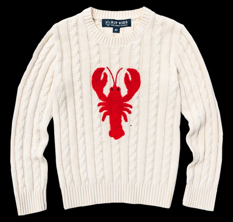 Lobster Cable Knit Kids Sweater