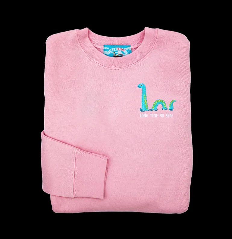 Long Time No Sea Embroidered Kids Sweatshirt
