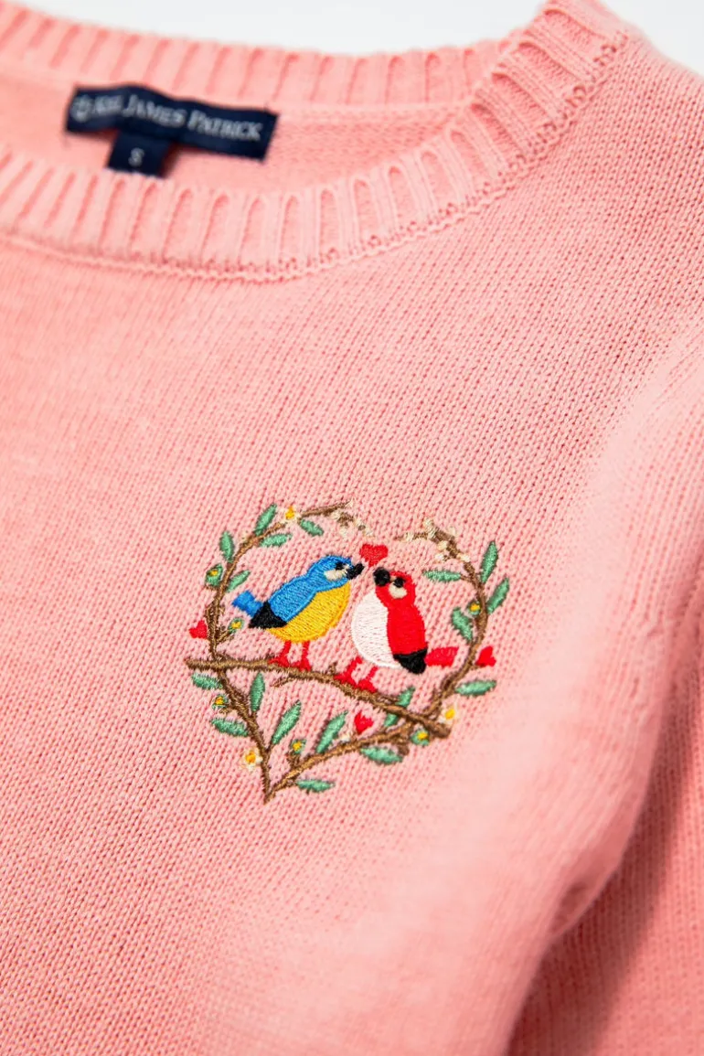 Lovebirds Embroidered Sweater