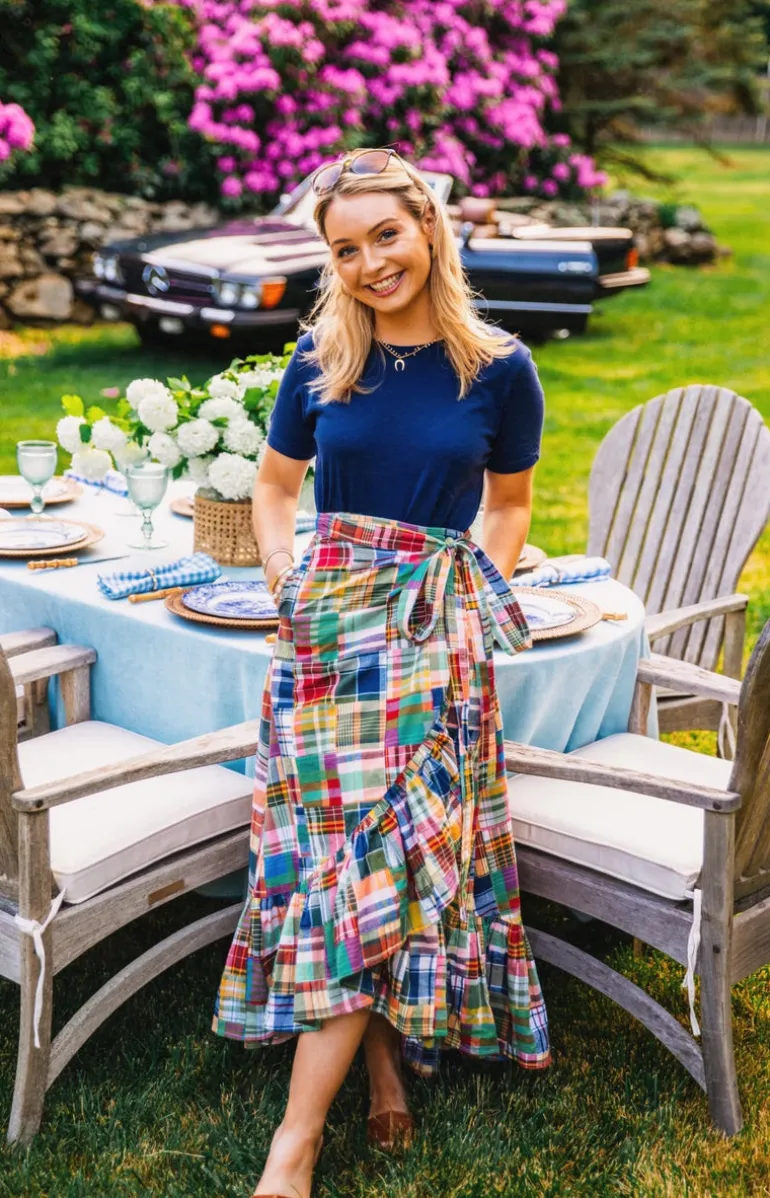 Montauk Patchwork Madras Skirt