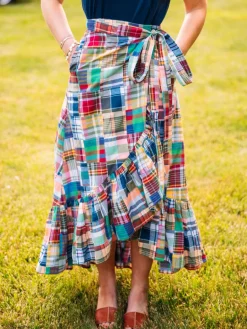 Montauk Patchwork Madras Skirt