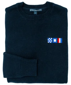 Nautical Flag Monogram Sweater- Women's