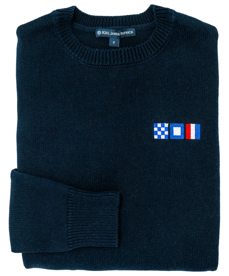 Nautical Flag Monogram Sweater- Women's