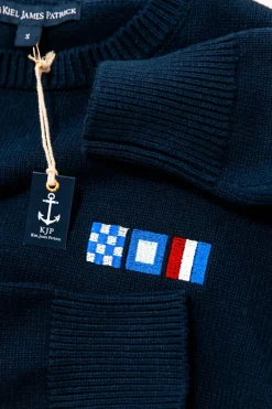 Nautical Flag Monogram Sweater- Men's