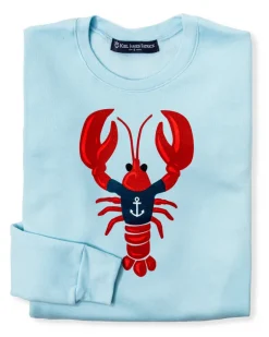 Nautical Lobster Sweatshirt- Light Blue