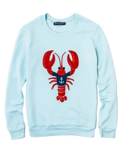 Nautical Lobster Sweatshirt- Light Blue