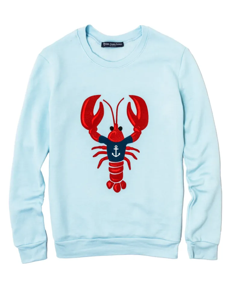 Nautical Lobster Sweatshirt- Light Blue