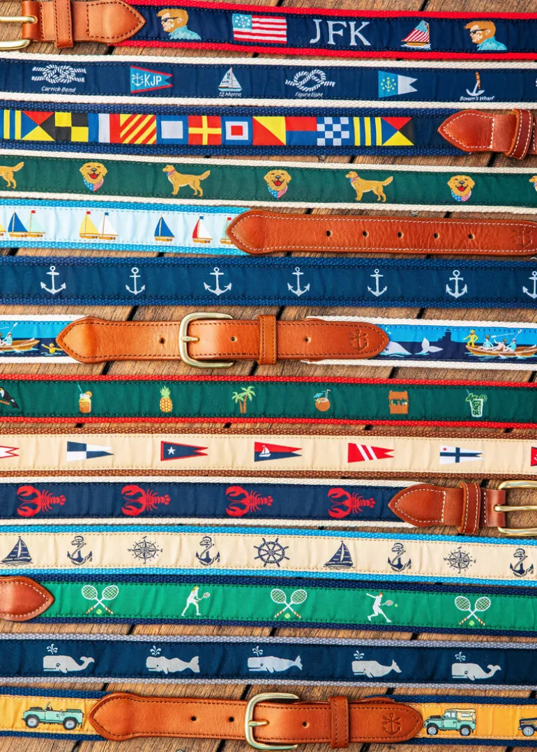 Nautical Pennant Flag Ribbon Belt