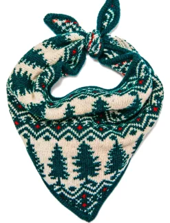 Northern Pine Knit Dog Bandana