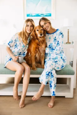 Octopus Garden Drawstring Shorts Pajama Set