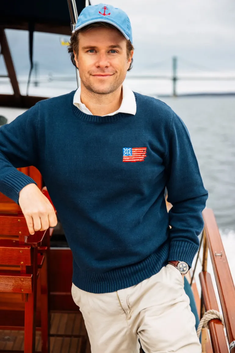 Old Glory Embroidered Sweater (Men's)