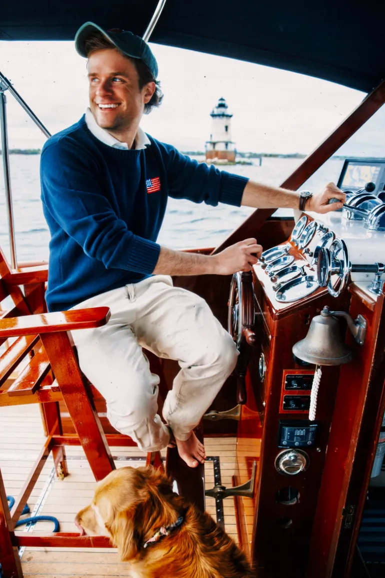 Old Glory Embroidered Sweater (Men's)