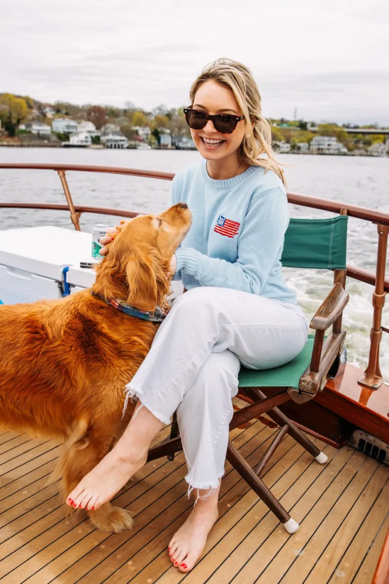 Old Glory Embroidered Sweater (Women's)