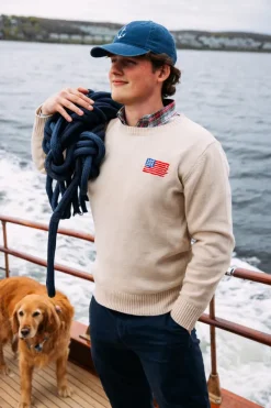 Old Glory Embroidered Sweater (Men's)