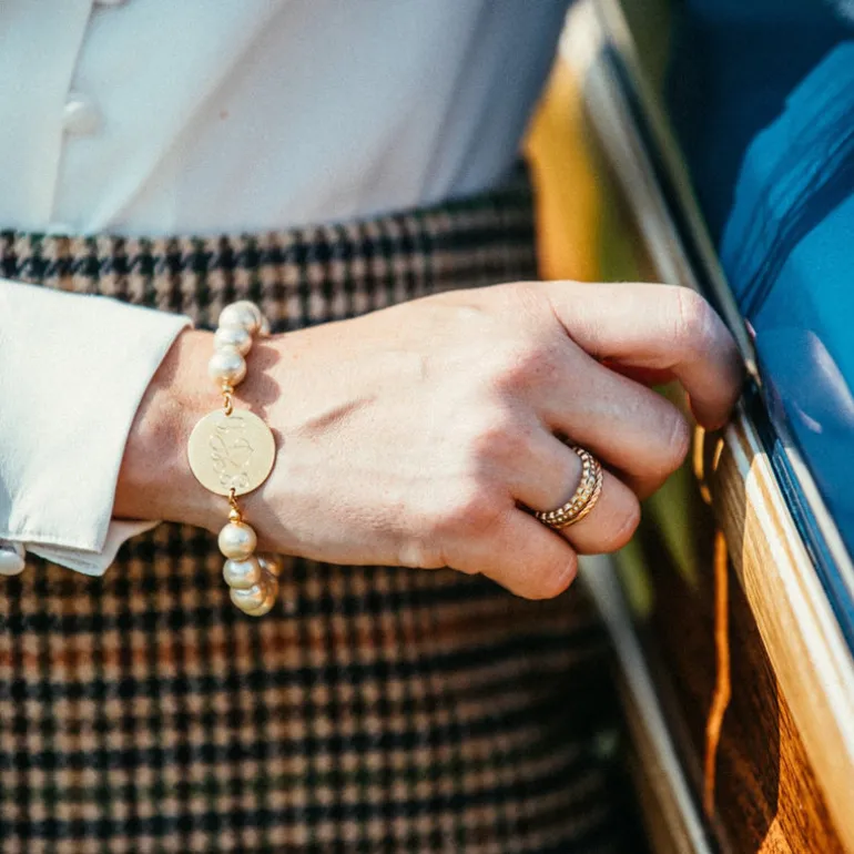 Pearl Monogram Bracelet