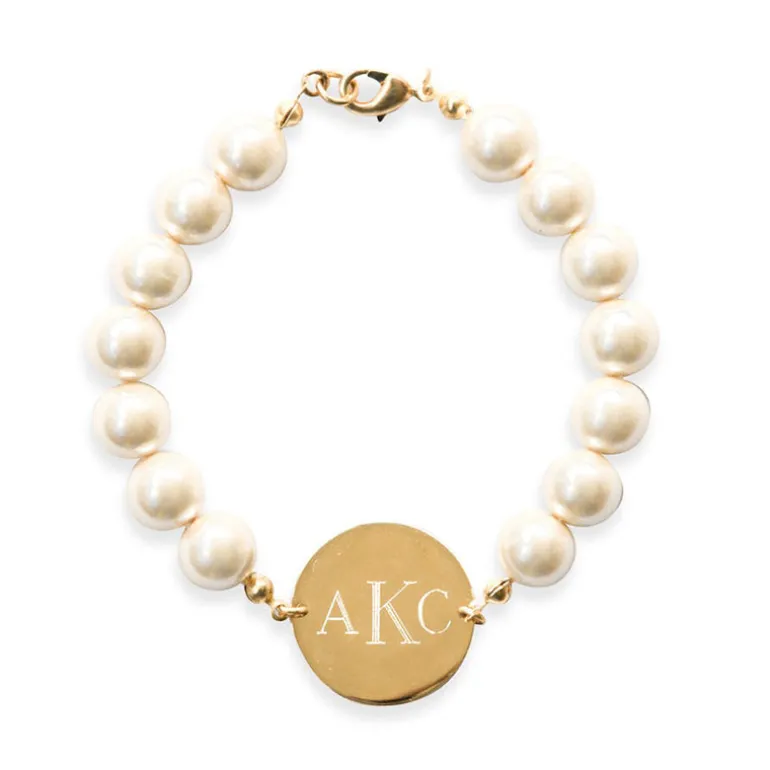 Pearl Monogram Bracelet