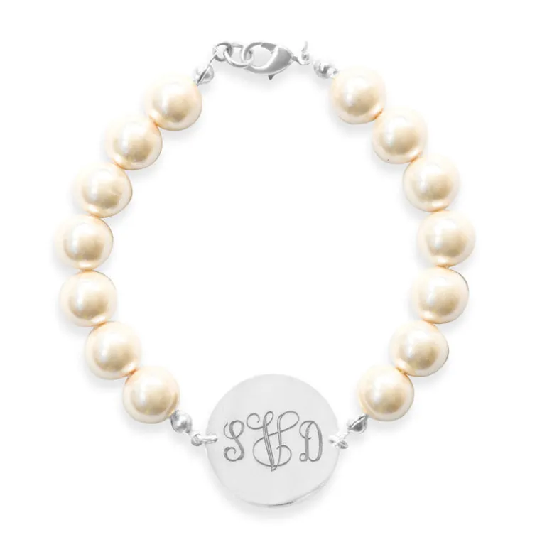 Pearl Monogram Bracelet